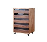 LICONG-2020 schedari Armadietto a cinque cassetti in legno vintage a tenone e mortasa portaoggetti multi-livello portadocumenti for ufficio laterale in stile industriale(Bruin)