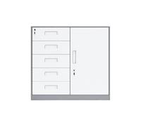 LICONG-2020 schedari Armadietto dati for archivio da 1,2 mm Cassetto del soggiorno Organizzatore di stoccaggio for ufficio Piccolo armadietto con serratura(Grijs)