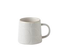 LICONG-2020 Tazze da caffè Set di 1 tazze da caffè coniche in rilievo, con una capacità 14,54 once e due colori in ceramica for famiglie(Bianco)