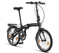 Licorne Bike Phoenix, bicicletta pieghevole in alluminio, 20 pollici, da uomo e da donna, con cambio a catena a 7 marce, telaio in alluminio, copertura StVZO, lampada anteriore