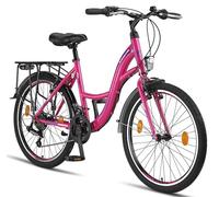 Licorne Bike, Stella - Bicicletta da città da 20”, 24”, 26” e 28”, per ragazze, ragazzi, uomini e donne, cambio a 21 marce (6 marce per 20”), city bike in stile olandese