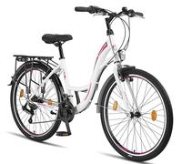 Licorne Bike, Stella - Bicicletta da città da 20”, 24”, 26” e 28”, per ragazze, ragazzi, uomini e donne, cambio a 21 marce (6 marce per 20”), city bike in stile olandese