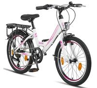 Licorne Bike, Stella - Bicicletta da città da 20”, 24”, 26” e 28”, per ragazze, ragazzi, uomini e donne, cambio a 21 marce (6 marce per 20”), city bike in stile olandese