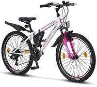 Licorne - Mountain bike per bambini, uomini e donne, con cambio Shimano a 21 marce