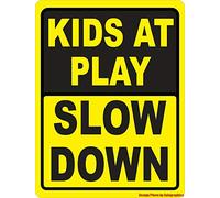 Licpact Kids at Play Slow Down Sign Keep Neighborhoods Safe for Children 20,3 x 30,5 cm