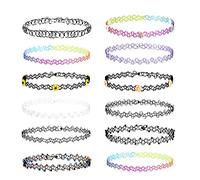 LICQIC 12 Pezzi Girocollo Collane Set di Collane a Girocollo per Ragazza donna e Bambina