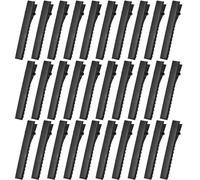 LICQIC 30 fermagli per capelli a coccodrillo, in metallo, per extension fai da te (nero, 56 mm)