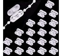 LICQIC Connettore a Catena in Plastica Trasparente, Connettore a Catena a Sfera di Ricambio Clip, Verticale Romano Rullo Cieco Catena a Sfera, 20 Plastica