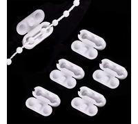 LICQIC Connettore a Catena in Plastica Trasparente, Connettore a Catena a Sfera di Ricambio Clip, Verticale Romano Rullo Cieco Catena a Sfera, 5 Plastica