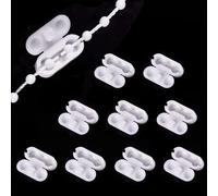 LICQIC Connettore in Plastica Trasparente a Catena a Sfera di Ricambio, Clip Verticale Romano Rullo Cieco, 10 Plastica
