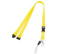 LICQIC Cordino da collo per collo con apertura di sicurezza, per tenere una carta d'identità, badge per tessere, chiavi o telefono cellulare, Giallo: 2 pezzi, Taglia unica