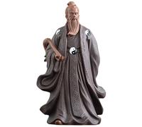 Licsaliwe Autentica statua di Tai Chi in argilla Zisha di Zhang Sanfeng, statuetta di meditazione Zen per l'arredamento della scrivania di casa e ufficio, ornamento Feng Shui