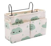 Licsaliwe Borsa portaoggetti per Organizer da Appendere al Letto a Castello, Contenitore Multitasche per Comodino in dormitorio(Verde)
