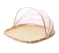 Licsaliwe Cesto di Frutta, Cesto di Pane in bambù Intrecciato con Coperchio, cibi a Maglie Che servono cestini da Tenda con Copertura per Picnic, Verdure, Frutta, pasti/15x15 in