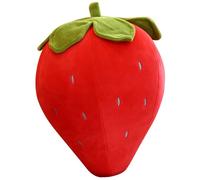Licsaliwe Cuscino a Forma di Fragola, Cuscino in Peluche con Frutta Morbida per Decorazioni e Viaggi, Giocattolo Rosso da 25 cm per Adulti e Bambini
