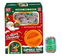 Licsaliwe Discussione per Capsula Giocattolo a Tema Natalizio, Mini Macchina da Artigli con 6 Uova a Sorpresa, Gioco di Artigli elettronici per i Regali di Compleanno della Festa in casa di Natale