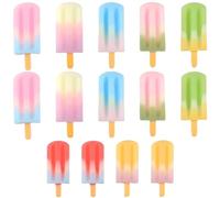 Licsaliwe Gelato 14 Pezzi, Simulazione Realistica Puntelli Gelato Resina Cibo Ghiaccioli Modello per Negozi di Casa Decorazione di Scena Display Puntelli