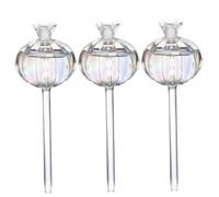 Licsaliwe Irrigatore Automatico per Piante 3 Pezzi, 9x3 globi autoirriganti a Forma di Melograno in Vetro borosilicato Alto Iridescente per Piante in Vaso Durante Le Vacanze