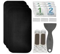 Licsaliwe Kit di Riparazione Toppe autoadesive per Trampolino 3 Pezzi - con Colla e Raschietto per Riparare Strappi o Fori, 8x4