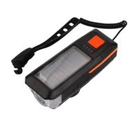 Licsaliwe Luce Frontale per Bici Ricaricabile Tramite USB con clacson, Luce per Bicicletta Impermeabile Super Luminosa con 3 modalità Flash per la Guida Notturna