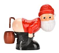 Licsaliwe Macchina per Fare Le Bolle per Bambini Babbo Natale, Musica Leggera Che soffia con Soluzione Giocattoli Natalizi per Bambini(Rosso)