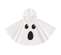Licsaliwe Mantello per costume da fantasma in cotone per bambini, comodo costume da fantasma di Halloween per ragazze, vestito cosplay con design a figura intera dai 3 ai 4 anni