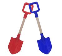 Licsaliwe Pala per Sabbia per Bambini con Manico in Legno 2 Pezzi - Pala per Sabbia da Giardino in plastica 4x16 Pollici per Giocattolo da Spiaggia per Bambini