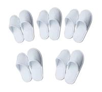 Licsaliwe Pantofole da hotel, pantofole da spa in cotone bianco - per ospiti, feste, viaggi, adatte alla maggior parte degli uomini e delle donne, usa e getta