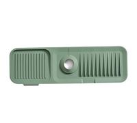 Licsaliwe Paraspruzzi per lavello in Silicone, Tappetino per Rubinetto da 17, 7 Pollici - con Pendenza di drenaggio per Cucina Dietro Il Rubinetto, Protezione dagli Schizzi(Verde)