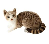 Licsaliwe Peluche Realistico di Gatto sdraiato, Peluche Morbido e Delicato sulla Pelle da 10 Pollici, Morbido Cuscino in di Cotone per Bambini e Amanti dei Gatti, Decorazioni per la casa Carine
