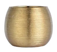 Licsaliwe Pentole in ceramica per piante, pentola di fiori d'oro con fondo anti-slittamento, per arredamento interno, all'aperto, per la casa