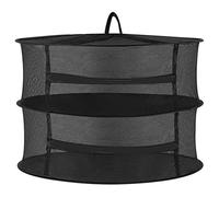 Licsaliwe Rete per essiccare erbe sospese a 2 strati con cerniera, griglia pieghevole in rete per essiccare alimenti, erbe, frutta, piante di tè, nero