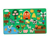 Licsaliwe Set di storie in Feltro con Animali da Fattoria, attività interattive da Appendere alla Parete per l'apprendimento precoce per Bambini Piccoli, Libro di attività per Bambini