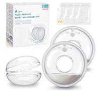 Lictin 2 Coppette Raccoglilatte-Proteggi Capezzolo (60ML) | 10 Sacchetti Latte Materno, senza BPA, in morbido silicone con fori di ventilazione, guscio per allattamento riutilizzabile