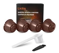 Lictin - Capsule per filtri di caffè, ricaricabili e riutilizzabili, per caffettiera Dolce Gusto, per più di 150 usi, 3 confezioni 3 pack Negro marrone