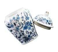 Lid Vase Blue White Porcelain Contenitore Barattolo Ceramico Ermetico