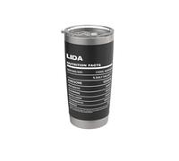 Lida Dichiarazione Nutrizionale Nome Divertente Bicchiere termico in acciaio inox doppia parete