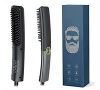 Lidasen Pettine lisciante da uomo, piastra elettrica per capelli, spazzola per barba veloce e sicura, con temperatura regolabile fino a 200 °C, spazzola agli ioni per capelli e barba 2 in 1