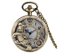 LIDCOM Orologio da taschino al quarzo con piattaforma calda Orologio da anime con pendente completo da cacciatore in bronzo, anatra