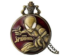 LIDCOM Orologio da taschino al quarzo con piattaforma calda Orologio da anime con pendente completo da cacciatore in bronzo, rosso