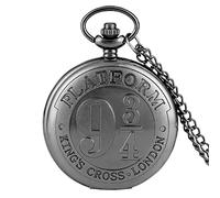 LIDCOM Orologio da taschino al quarzo con piattaforma calda Orologio da taschino completo in bronzo con collana da cacciatore Orologio anime, nero classico