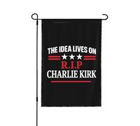 L'IDEA VIVE RIP CHARLIE KIRK Bandiera da giardino Bandiere da giardino personalizzate 12x18 Decorazione da giardino bi