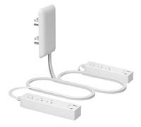 LIDER Estensore a 3 uscite 2 ciabatta con caricatore USB tipo A e tipo C, porta USB, spina da parete ultra sottile con estensore per cavo, ciabatta con 3 uscite, piano facciale