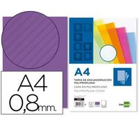 Liderpapel 64100 - Piatto C in Ppl ondulato, con dorso spessore, 0,8 mm, A4, traslucido, lotto da 50, colore: Arancione