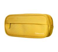 Liderpapel Astuccio portapenne classico ovale 2 cerniere con tasca frontale 210 x 90 mm giallo., giallo senape, Astuccio ausiliario