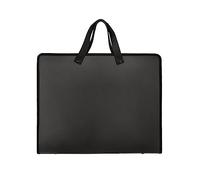 Liderpapel, Cartella portadocumenti A3, Cartella con maniglia, Porta Documenti con cerniera, 2 tasche interne, polipropilene, per disegno, nero