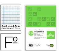 Liderpapel rf26 - Ricambio a quadretti a righe con margine 4 fori