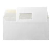 liderpapel sb09 - Confezione da 500 bustine con finestra sinistra, 115 x 225 mm, colore: Bianco