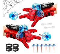 LIDEYE Set di 2 Launcher Glove, Guanti Launcher per Giochi, Glove Spara Ragnatele, Cosplay Giocattoli da Polso Set