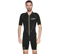 Cressi, Lido Man 2 mm, Muta Shorty in Neoprene High Stretch, Uomo, Nero/Giallo, L
